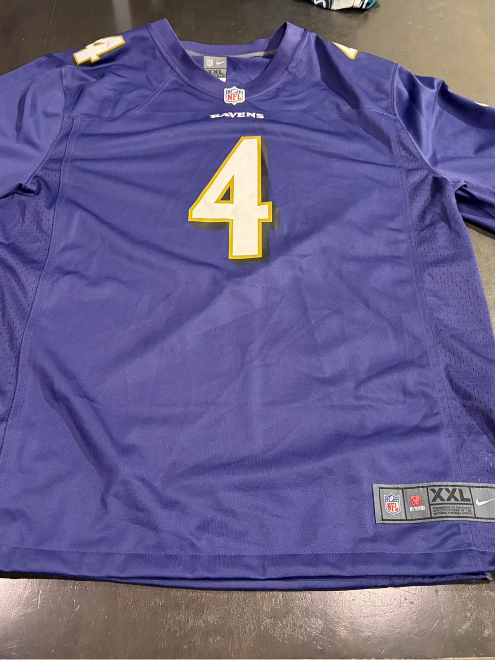 Nike On Field NFL Baltimore Ravens Zay Flowers Purple Football Jersey Men's 2XL